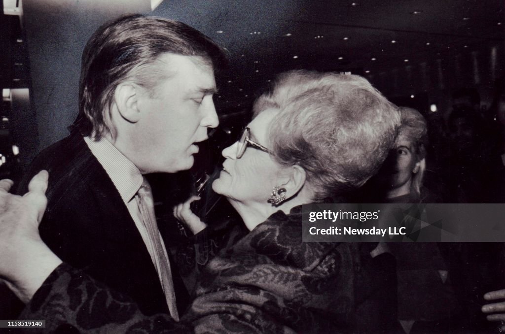 Donald Trump embraces his mother Mary Trump