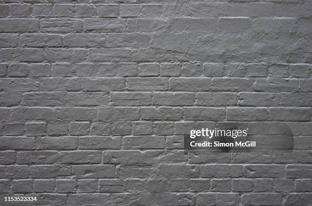 brick wall painted white - brick wall texture stock pictures, royalty-free photos & images