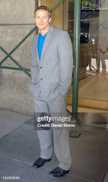 Jason Lewis during Jason Lewis, Jenny McCarthy and Dave Foley Leaving "WB11 Morning News" - April 29, 2004 at Daily News Building in New York City,...