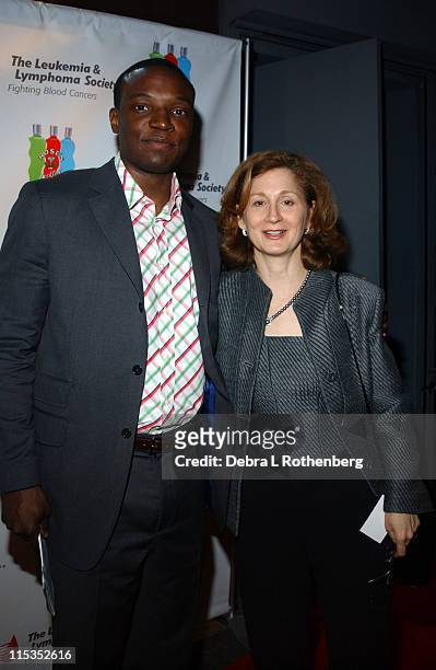 Kwame Jackson with Susan Gessner, Deputy Executive Director of the Leukemia & Lymphoma Society *Exclusive*