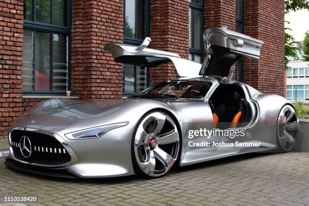 The Mercedes-Benz AMG Vision Gran Turismo is shown during the House Of Insight TV event at Bauwerk Koeln on June 03, 2019 in Cologne, Germany.