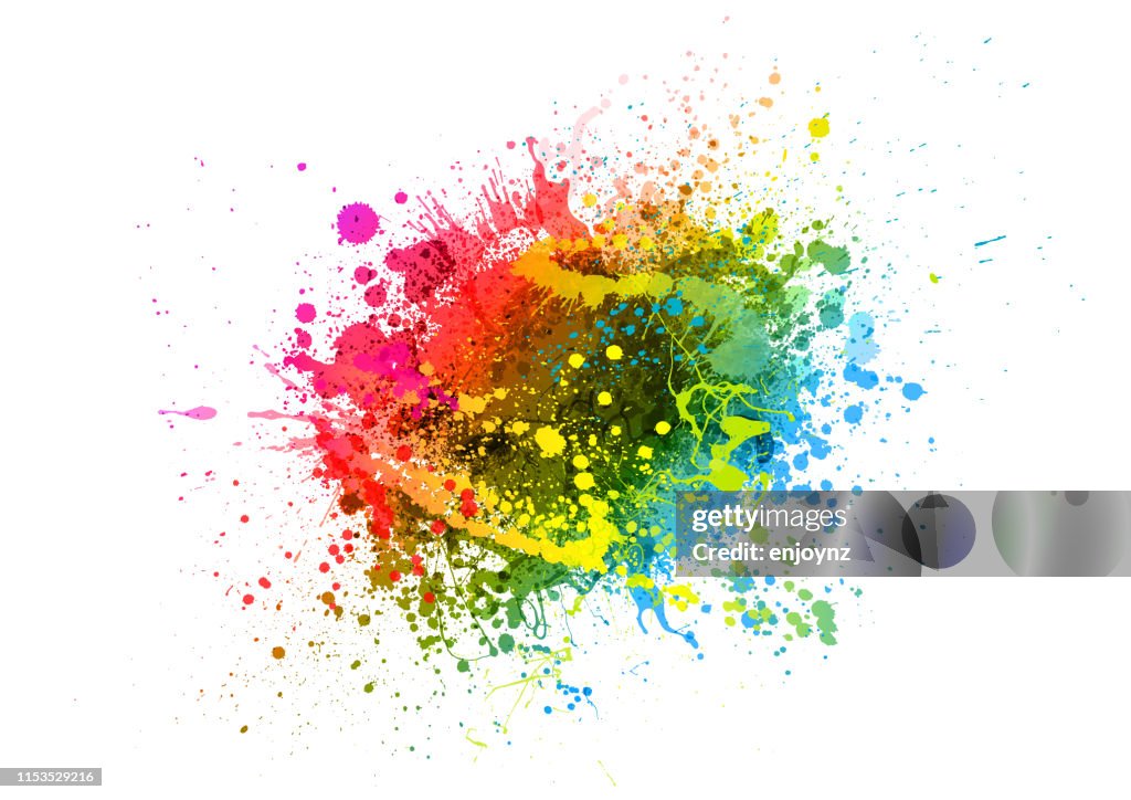 Rainbow paint splash