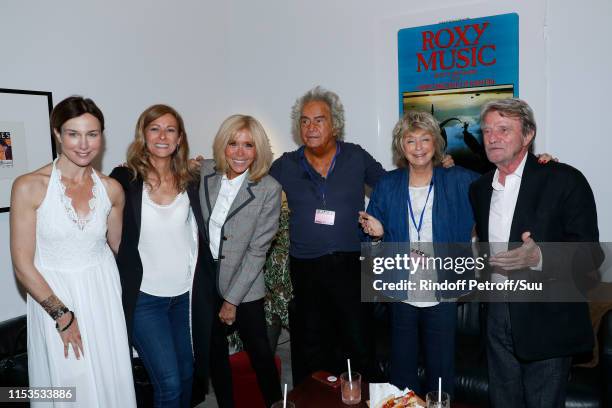 Actress Elsa Zylberstein, violonist Anne Gravoin, Brigitte Macron, producer Albert Koski, his wife director Daniele Thompson and Bernard Kouchner...