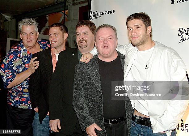 Lenny Clark and The cast of "Rescue Me" : Steven Pasquale, John Scurti, Jack McGee and Michael Lombardi