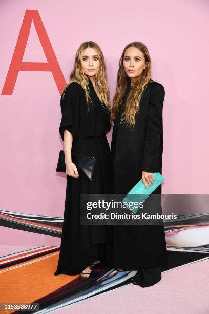 Ashley Olsen and Mary-Kate Olsen attend the CFDA Fashion Awards at the Brooklyn Museum of Art on June 03, 2019 in New York City.
