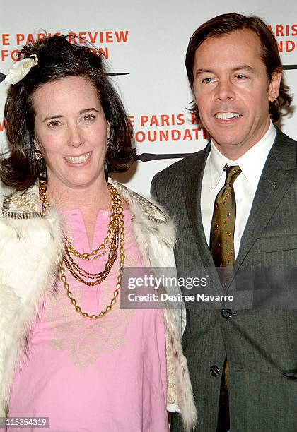 Kate Spade and Andy Spade during The Paris Review Foundation Presents Fall Revel Honoring William Styron at Cipriani in New York City, New York,...