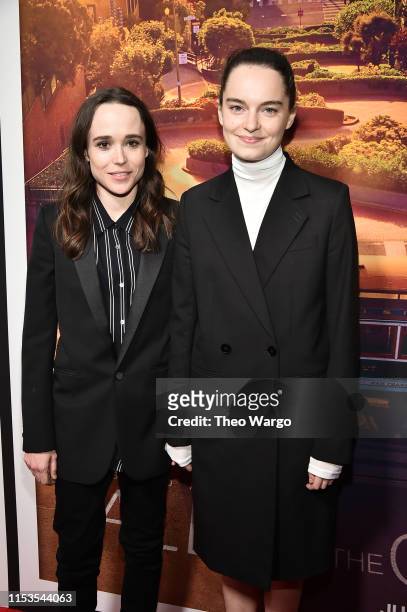 Ellen Page and Emma Portner attend "Tales Of The City" New York Premiere at The Metrograph on June 03, 2019 in New York City.