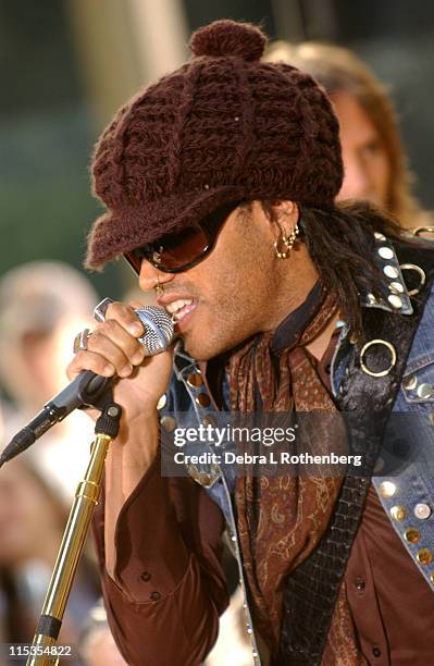 Lenny Kravitz during The "Today" Show's 2004 Summer Concert Series - Lenny Kravitz at Rockefeller Plaza in New York City, New York, United States.