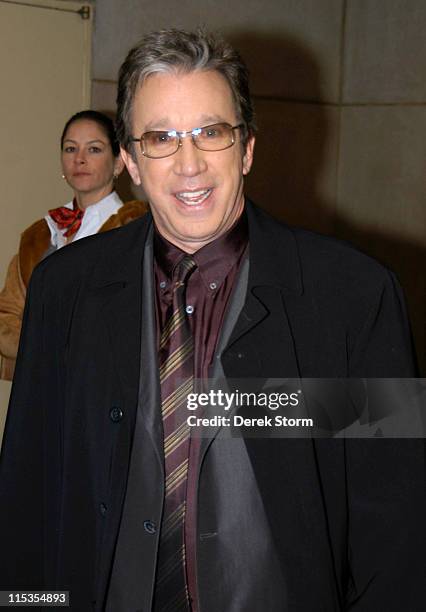 Tim Allen during 2004 USA Olympic Swim Team, Tim Allen and Hugh Grant Appear on the Today Show - November 15, 2004 at Rockefeller Plaza in New York...