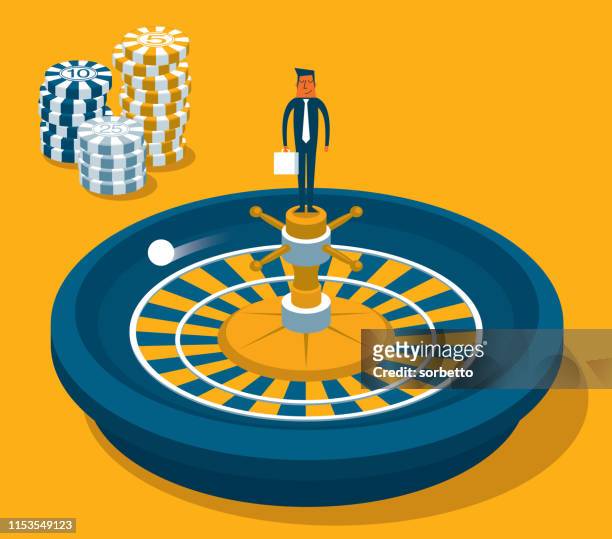 illustrations, cliparts, dessins animés et icônes de casino roue spinner-homme d’affaires - roulette