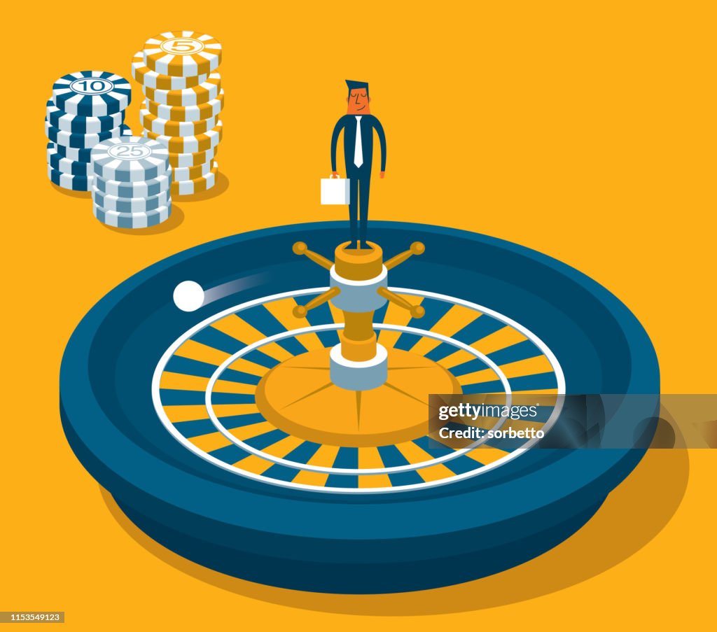 Casino Wheel Spinner - Businessman
