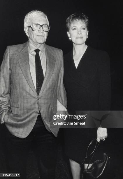 Blake Edwards and Julie Andrews during WGA/DGA Preston Sturges Awards at Director's Guild Theater in West Hollywood, California, United States.