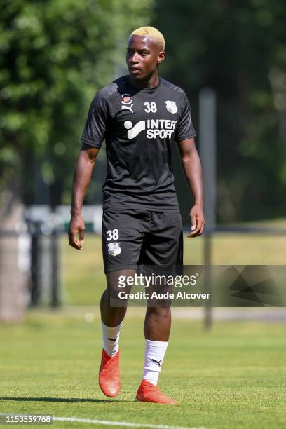 Ulrick Brad Eneme Ella of Amiens during Amiens training session on July 3, 2019 in Amiens, France.