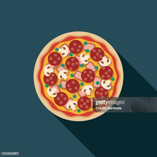 deluxe pizza icon - pizzeria stock-grafiken, -clipart, -cartoons und -symbole