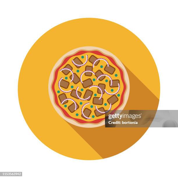steak and onion pizza icon - philadelphia cheese steak stock illustrations