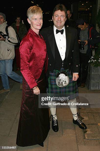 Alan Titchmarsh and guest during The Rainbow Ball - Arrivals at Dorchester Hotel, Park Lane in London, Great Britain.