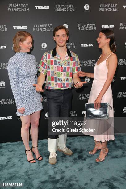 Leonie Benesch, Jonas Nay and Aylin Tezel during "Der Club der singenden Metzger" premiere at the Munich Film Festival 2019 at Astor Lounge/ Arri...