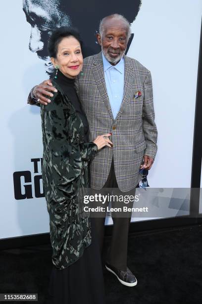 Music executive Clarence Avant and his wife Jacqueline Avant attend Premiere Of Netflix's "The Black Godfather" at Paramount Theater on the Paramount...