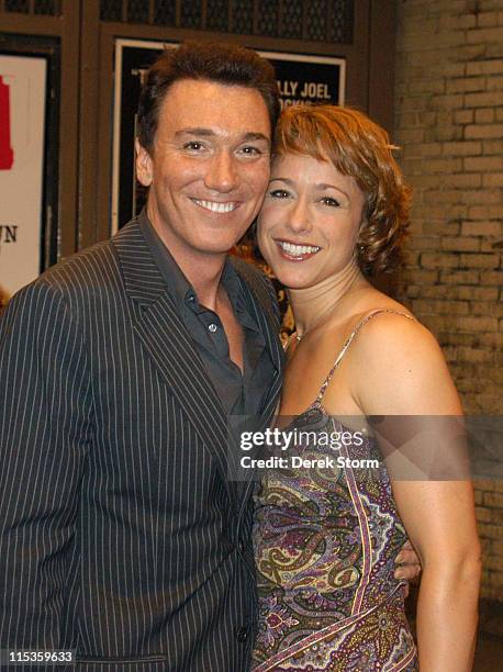 Paige Davis of "Trading Spaces" exits Ambassador Theater with her husband Patrick Page