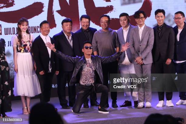 Actress Sabrina Qiu Yinong, director Wong Jing , actor Tony Leung Ka-fai and actor Gordon Lam attend the premiere of film 'Chasing The Dragon II:...