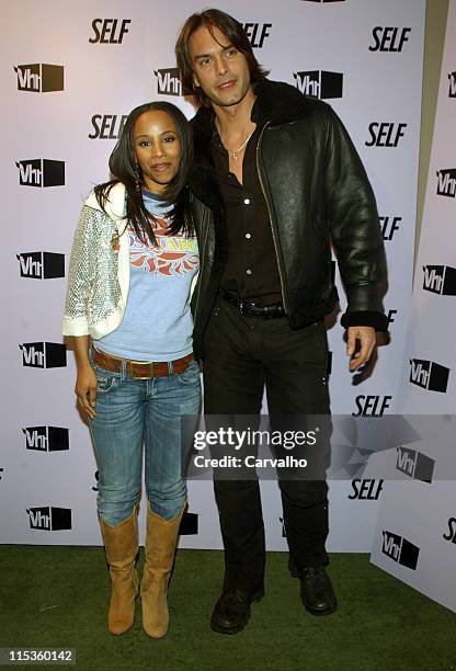 Vivian Green and Marcus Schenkenberg during Self Magazine Partners with VH1 on "The 100 Most Wanted Bodies" at AER in New York City, New York, United...