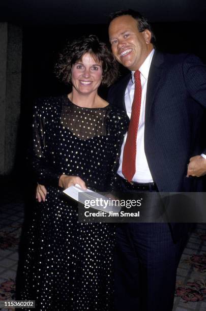 Susan Saint James and Dick Ebersol during CBS-TV Affiliates Dinner - May 20, 1987 at Century Plaza Hotel in Los Angeles, California, United States.