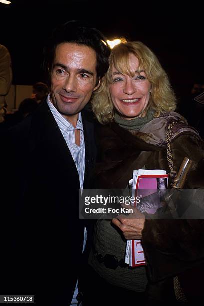 Vincent Darre and Loulou de La Falaise during Paris Fashion Week Ready To Wear Fall/Winter 2005 - Ungaro Show at Front Row Carrousel Du Louvre in...