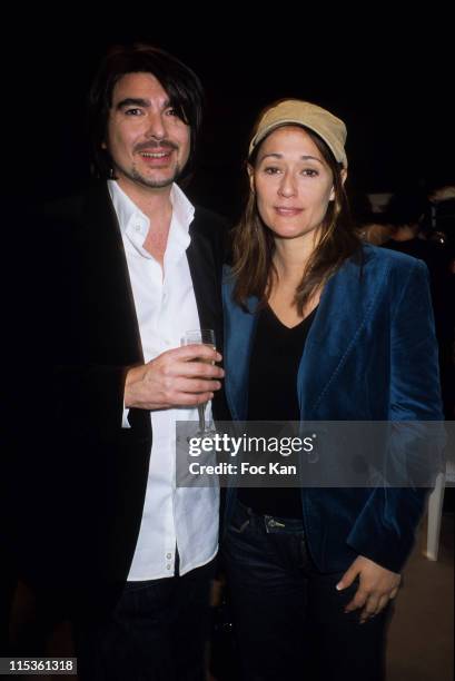 Stephane Roland and Daniela Lumbroso during Paris Fashion Week Ready To Wear Fall/Winter 2005 - Jean Louis Scherrer Show at Backstage Carrousel Du...