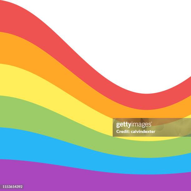 rainbow flag design - marriage equality stock illustrations