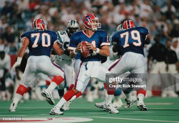Rob Johnson, Quarterback for the Buffalo Bills during the American Football Conference pre season game against the Carolina Panthers on 14th August...