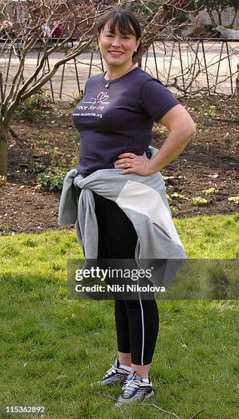 Arabella Weir during Cancer Research UK's Race For Life - March 17, 2005 at Lincoln's Inn Fields in London, Great Britain.