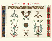 Decoration, floral design elements and borders, 16th Century