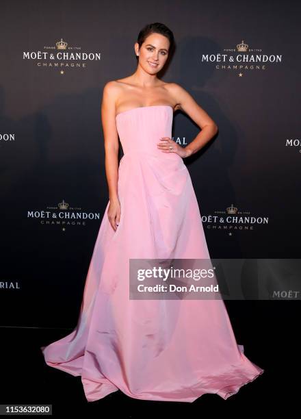 Jesinta Franklin attends the Moët Imperial 150th Anniversary Event at Sydney Town Hall on June 04, 2019 in Sydney, Australia.