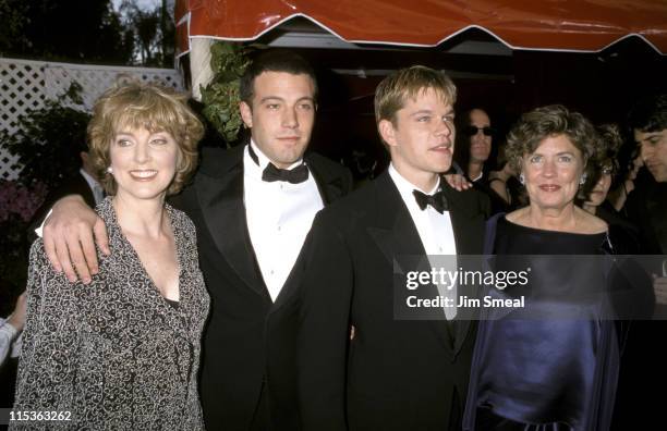 Chris Affleck, Ben Affleck, Matt Damon and mother Nancy Carlson-Paige