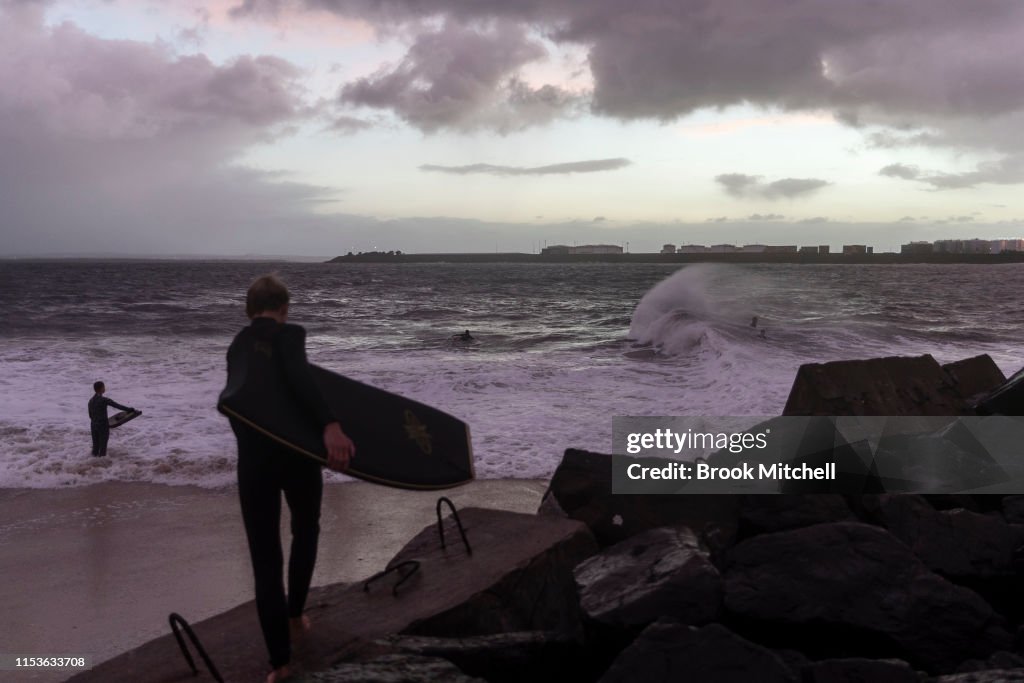Large Swells Hit Sydney Beaches As Severe Weather Warning Is Issued For NSW Coast