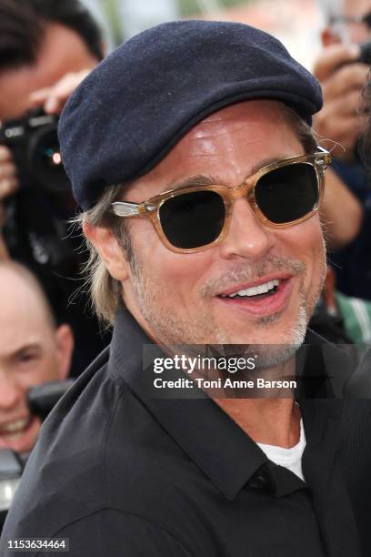 Brad Pitt attends theÂ photocall for "Once Upon A Time In Hollywood" during the 72nd annual Cannes Film Festival on May 22, 2019 in Cannes, France.