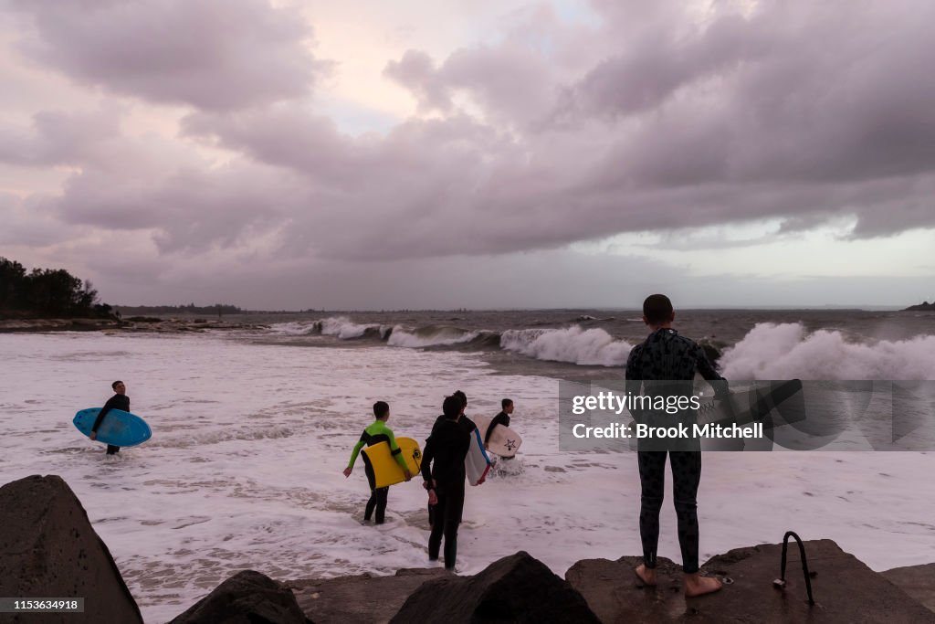 Large Swells Hit Sydney Beaches As Severe Weather Warning Is Issued For NSW Coast