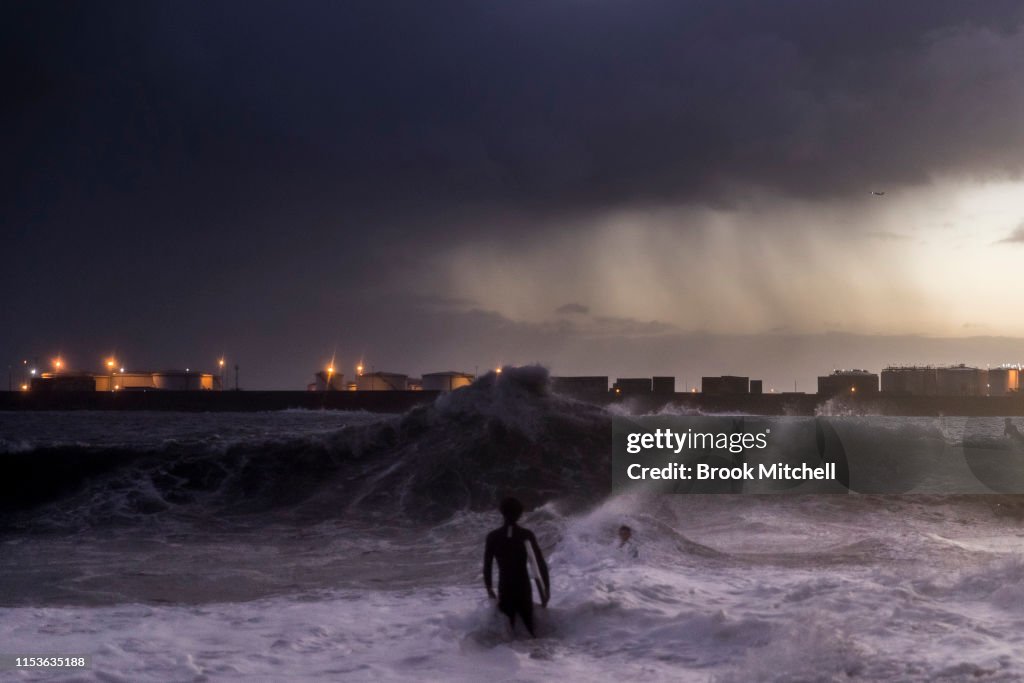 Large Swells Hit Sydney Beaches As Severe Weather Warning Is Issued For NSW Coast