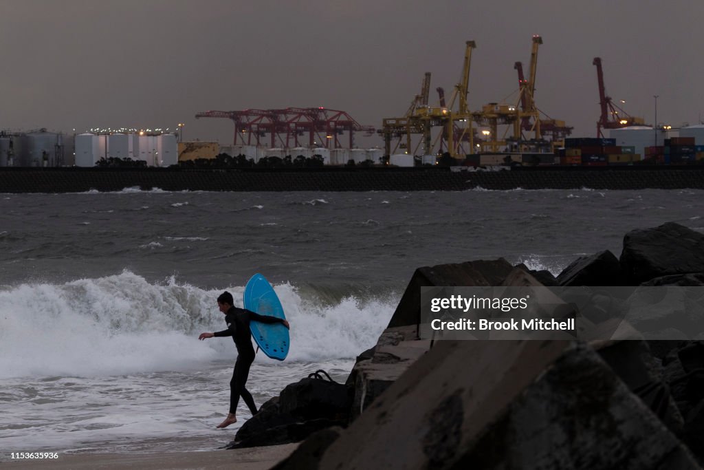 Large Swells Hit Sydney Beaches As Severe Weather Warning Is Issued For NSW Coast