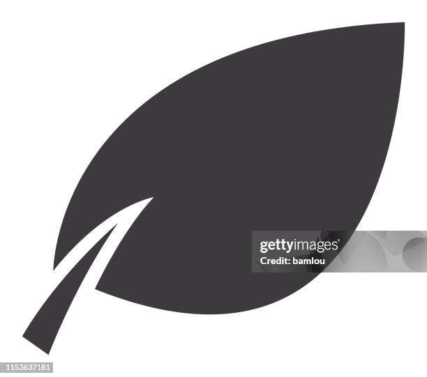 leaf icon - beans isolated stock illustrations