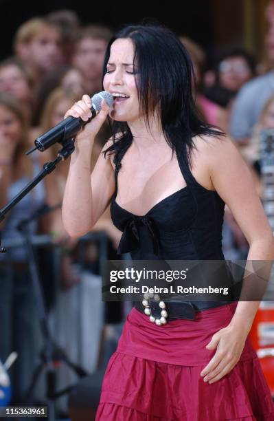 Andrea Corr of The Corrs during The "Today" Show's 2004 Summer Concert Series - The Corrs at Rockefeller Plaza in New York City, New York, United...