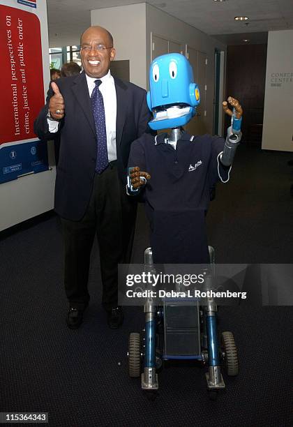 Al Roker and AOL Safety Clicks Safety Bot during Al Roker and Court TV Unite to Keep Kids Safe in Cyberspace at John Jay College Of Criminal Justice...