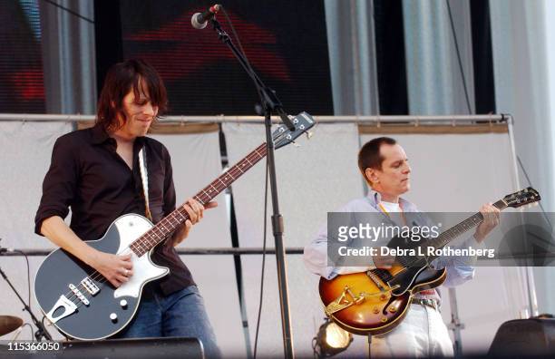 Ken Stringfellow and Alex Chilton of Big Star during Little Steven's Underground Garage Festival Presented by Dunkin' Donuts - Show - August 14, 2004...