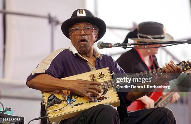 Bo Diddley during Little Steven's Underground Garage Festival Presented by Dunkin' Donuts - Show - August 14, 2004 at Randall's Island in New York...