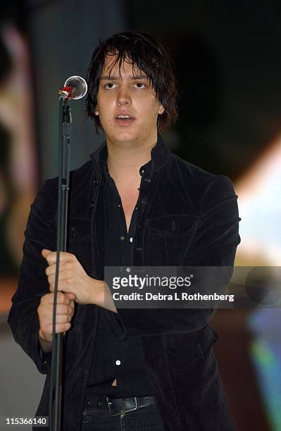 Julian Casablancas of The Strokes during Little Steven's Underground Garage Festival Presented by Dunkin' Donuts - Show - August 14, 2004 at...