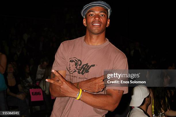 Laz Alonso during Cadillac Presents Rock & Republic Fall 2005 Fashion Show - Backstage and Front Row at Sony Studios in Culver City, California,...