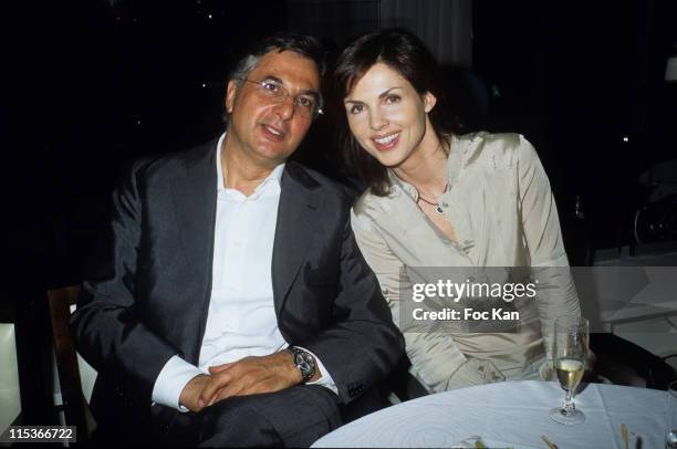 Caroline Barclay and Michel Coencas during Vespa LX Launch Party at Maison Blanche, Restaurant Club in Paris, France.