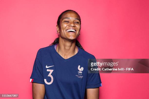Wendie Renard of France poses for a portrait during the official FIFA Women's World Cup 2019 portrait session at Hotel Clairefontaine on June 04,...