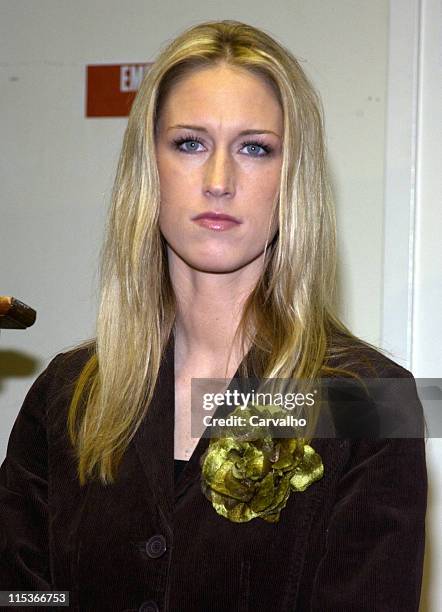 Amber Frey during Amber Frey Signs Copies of her Book, "Witness for the Prosecution of Scott Peterson" at Barnes And Noble in New York City, New...
