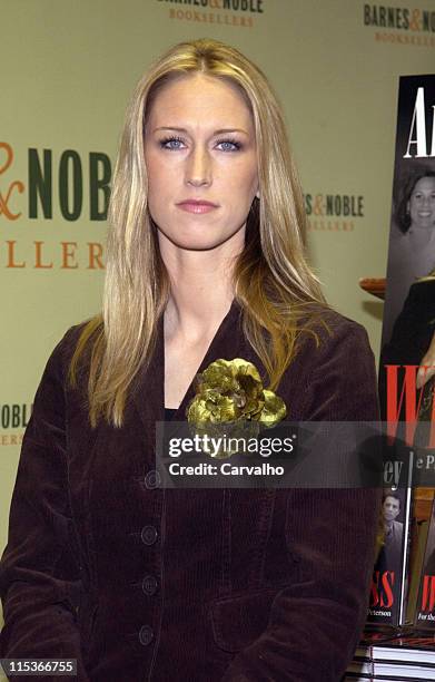 Amber Frey during Amber Frey Signs Copies of her Book, "Witness for the Prosecution of Scott Peterson" at Barnes And Noble in New York City, New...